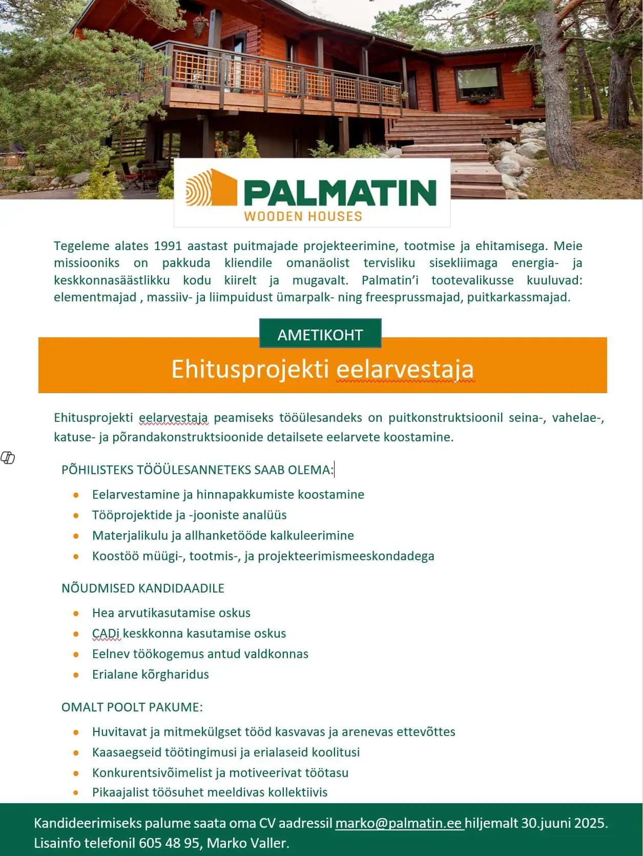 ehitusprojekti eelarvestaja 2025